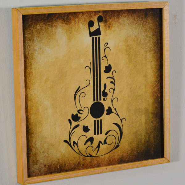 Guitar - in wooden Frame