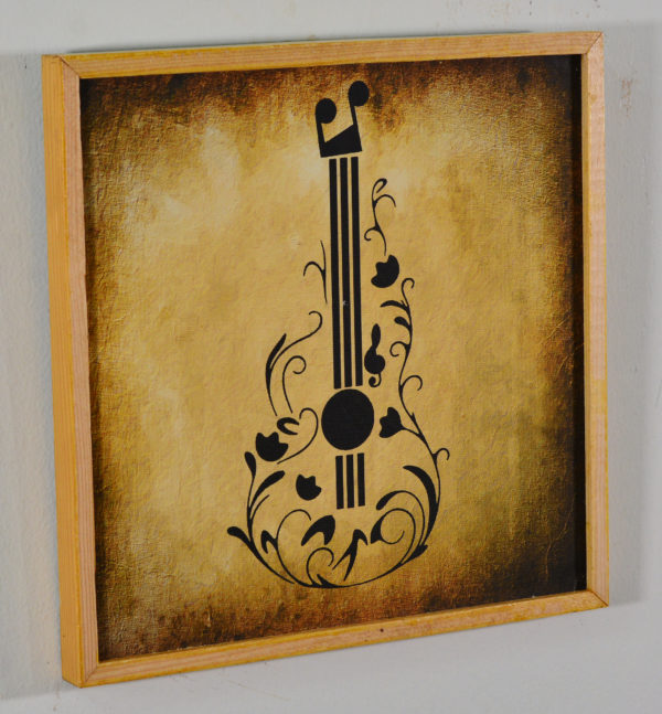 Guitar - in wooden Frame