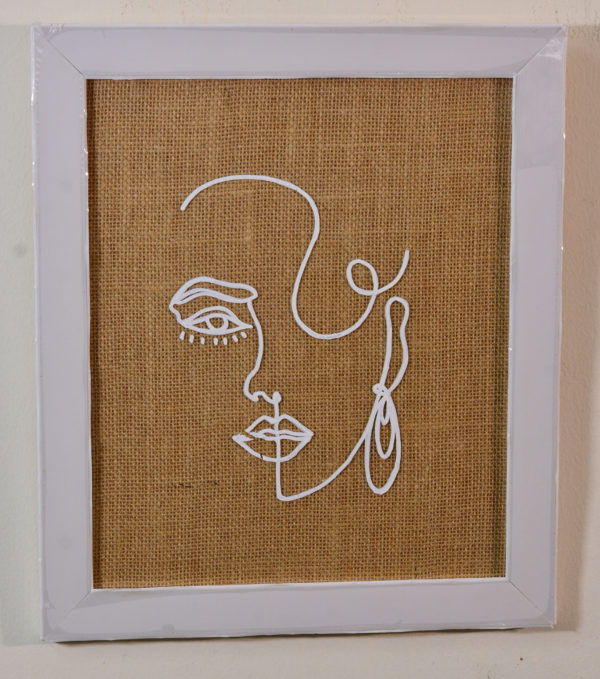 Abstract Girl - Sketch on glass in Fibre Frame