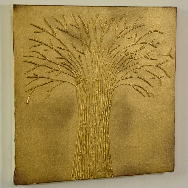 Abstract Tree with Gold Emboss