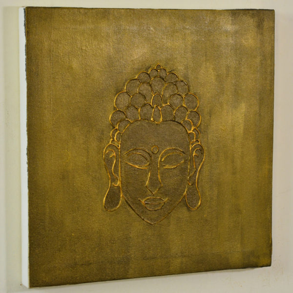 Buddha Handmade on Gold metallic