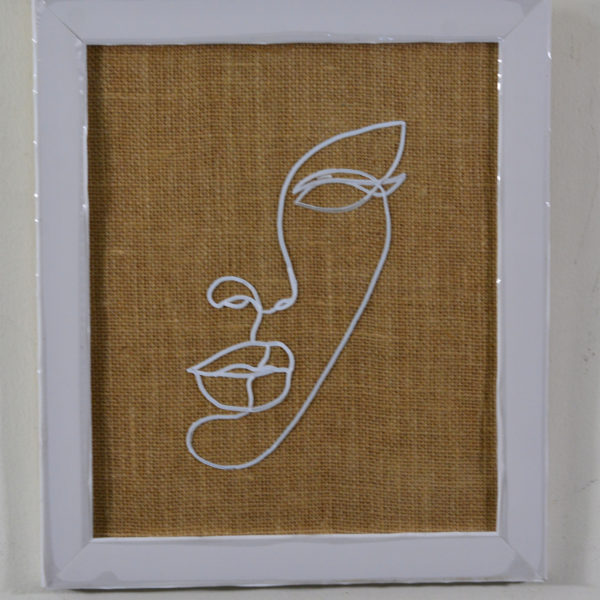 Abstract Lady closeup - Sketch on glass in Fibre Frame